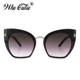 WHO CUTIE 2018 Half Frame Tom Rimless Sunglasses Women Men Brand Designer Female Oversized Square Sun Glasses CE Shades OM694