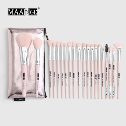 MAANGE-Ensemble de pinceaux de maquillage avec sac, poudre, fard à barrage, mélange, eyeliner, cils, Jules, portable, Pro, 12/20 pièces