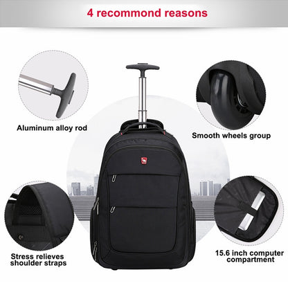 OIWAS Travel Bag on Wheels Men&#39;s Trolley Backpack Business Large Capacity Gym Sport Bags Travel Luggage Sets For Women Teens