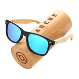 BARCUR Polarized Glasses Men Bamboo Wood Sun Glasses Women Fashion Mirror Sunglasses Brand Designer Eyewear