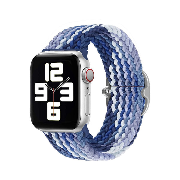 Nylon Braided Solo Loop Strap for Apple Watch Band 38mm 40mm 42mm 44mm Sport Elastics Wristband for iWatch Series 6/5/4/3/2/1/SE