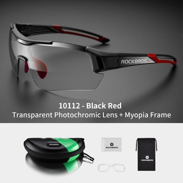 ROCKBROS Photochromic Cycling Eyewear Lightweight Bike Sunglasses Myopia Frame MTB Mountain UV400 Bicycle Goggles Accessories