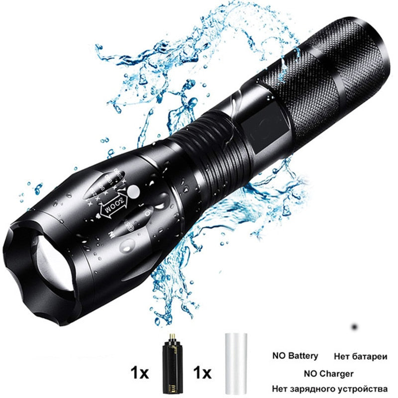 ZK20 8000LM Powerful Waterproof LED Flashlight Portable LED Camping Lamp Torch Lights Self Defense Tactical Flashlight