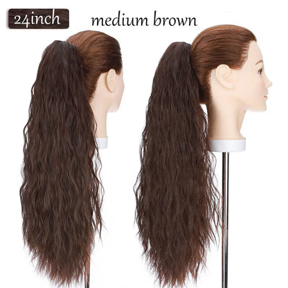 S-noilite Synthetic 12-26inch Claw Clip On Ponytail Hair Extension Ponytail Extension Hair For Women Pony Tail Hair Hairpiece