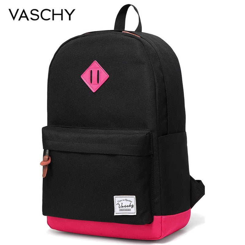 Backpack for Men and Women VASCHY Unisex Classic Water Resistant Rucksack School Backpack 15.6Inch Laptop for Teenager