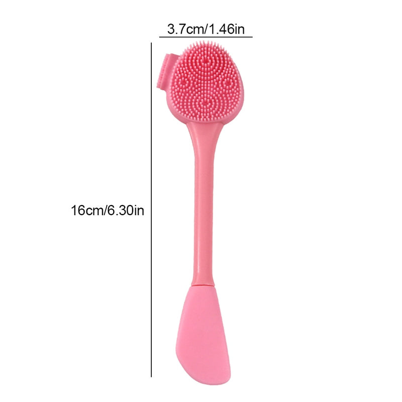 Double Side Silicone Facial Cleanser Brush Soft Hair Face Massage Washing Brush Blackhead Remover Portable Skin Care Tool