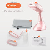 KONKA Handheld Garment Steamer 1500w Pink Ironing For Clothes 250ml Portable Home & Travel 15s Fast-Heat Household Fabric Steam