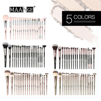 MAANGE-Ensemble de pinceaux de maquillage avec sac, poudre, fard à barrage, mélange, eyeliner, cils, Jules, portable, Pro, 12/20 pièces