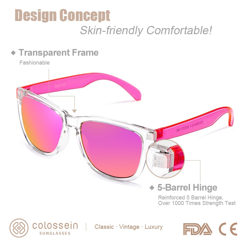 COLOSSEIN Sunglasses Women Fashion Sun Glasses Colorful Square Frame Eyewear Holiday Sports Beach Style Glasses Gafas Sol UV400