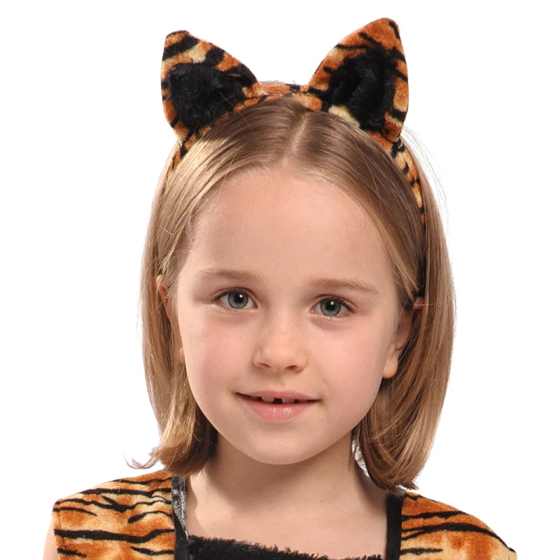 Eraspooky Carnaval Costumes For Girl Cute Head band Girls Cosplay Lovely Halloween Costume Tiger Costume Dress For Girls