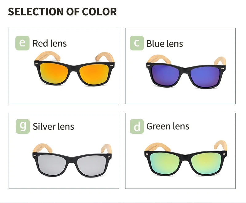 BOBO BIRD Sunglasses Women Men Summer Vintage Black Square Lady Wood Mirrored Polarized Sun glasses gafas de sol mujer