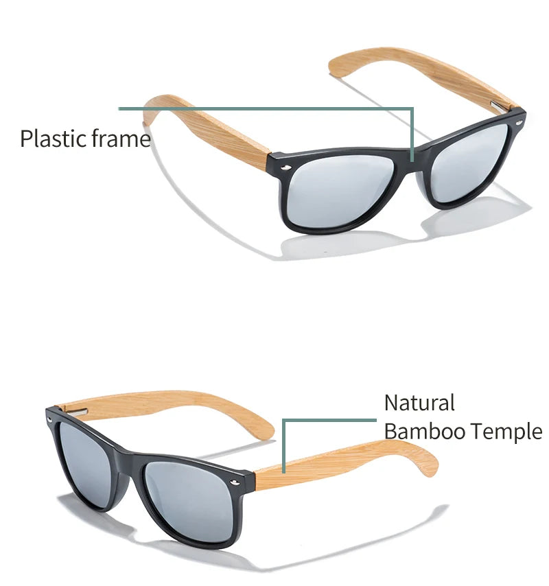 BOBO BIRD Sunglasses Women Men Summer Vintage Black Square Lady Wood Mirrored Polarized Sun glasses gafas de sol mujer