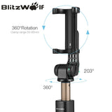 BlitzWolf BW-BS3 bluetooth-compatible Selfie Stick Tripod Remote Control Flexible Selfie Stick Stabilizer phone