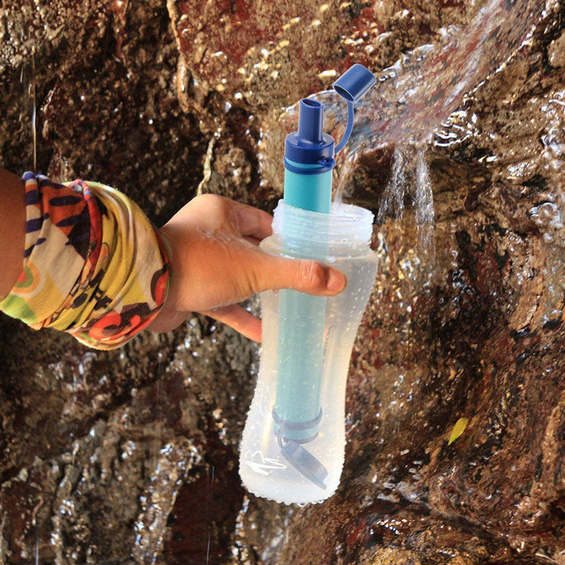 Outdoor Water Purifier Camping Hiking Emergency Life Survival Portable Purifier Water Filter Filtration Straws