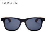 BARCUR Luxury Vintage Sun Shade Men Wooden Sunglasses UV400 Protection Fashion Square Sun Glasses Women