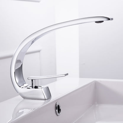 Basin Faucets Modern Bathroom Mixer Tap Brass Washbasin Faucet Single Handle Single Hole Elegant Crane For Bathroom LH-16990