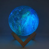 T20 3D Printing Moon Lamp Galaxy Moon Light Kids Night Light 16 Color Change Touch Remote Control Galaxy Light