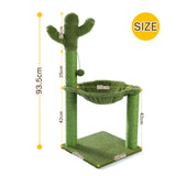 Cute Cactus Pet Cat Tree Toy with Ball Scratching Post for Cat Kitten Climbing Mushroom Condo Protecting Furniture Fast Delivery