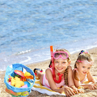 Outdoor Swimming Beach Bag Swimming Bag Foldable Mesh Children Beach Toy Organizer Baskets Storage Backpack for Kids Summer