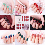 New Hot Reusable Stick-On-Nails 24PCS Reusable Full Cover False Nail Artificial Tips Press On Nails Art Stick on Nails Tips