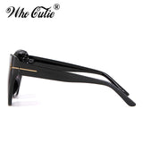 WHO CUTIE 2018 Half Frame Tom Rimless Sunglasses Women Men Brand Designer Female Oversized Square Sun Glasses CE Shades OM694