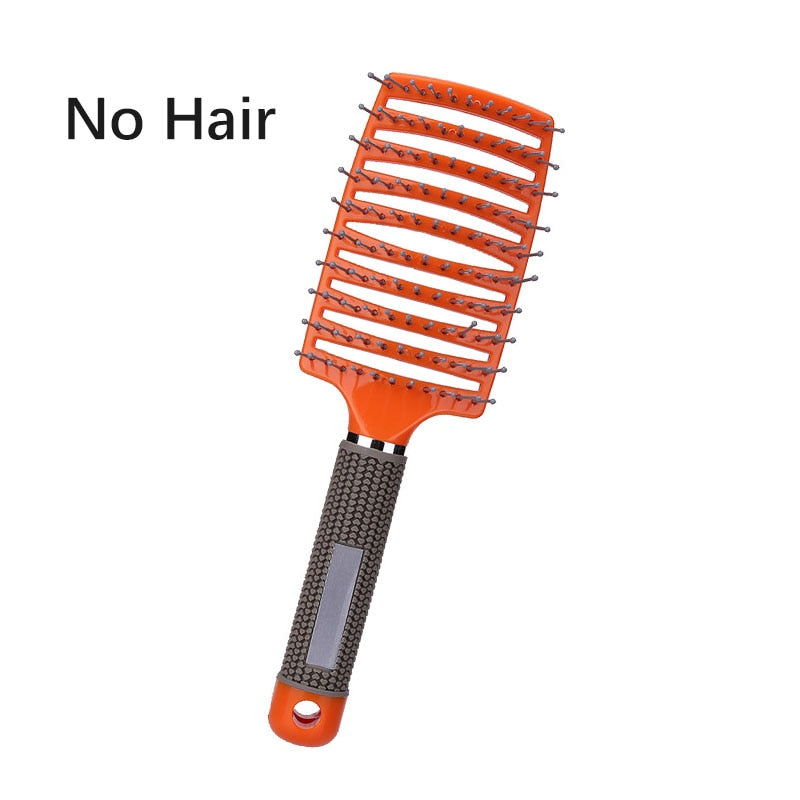 Hair brush Girls Hair Scalp Massage Comb Women Hairbrush Nylon Wet Curly Detangle Hair Brush for Salon Hairdressing Styling Tool