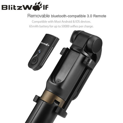BlitzWolf BW-BS3 bluetooth-compatible Selfie Stick Tripod Remote Control Flexible Selfie Stick Stabilizer phone