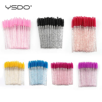 HOT 5/50 PCS Crystal Eyelashes Brush Comb Eye Lashes Extension Mascara Wands Makeup Tools Professional Makeup Beauty Tool