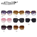 Vintage Oversized Square Sunglasses Women Luxury Big Frame Women Sun Glasses Black Fashion Gradient Female Glasses Shades S381