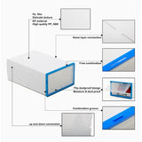 6 Packs Transparent Shoe Box Shoes Organizers Plastic Thickened Foldable Dustproof Storage Box Stackable Shoe Cabinet