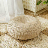 Natural Straw Round Ottoman Tatami Cushion Floor Chair Cushion Yoga Meditation Round Japanese Sitting Pad