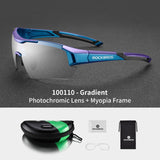 ROCKBROS Photochromic Cycling Eyewear Lightweight Bike Sunglasses Myopia Frame MTB Mountain UV400 Bicycle Goggles Accessories