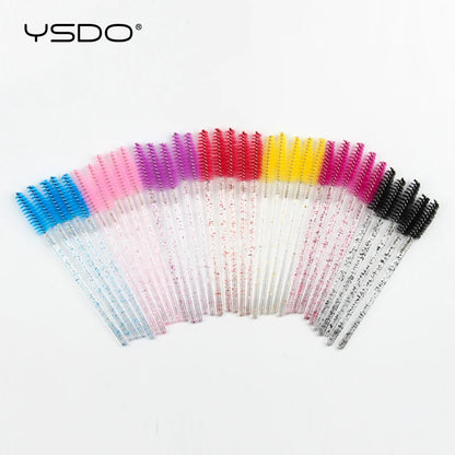 HOT 5/50 PCS Crystal Eyelashes Brush Comb Eye Lashes Extension Mascara Wands Makeup Tools Professional Makeup Beauty Tool