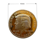 1PC Gold Sliver US Donald Trump Commemorative Coin Second Presidential Term IN GOD WE TRUST