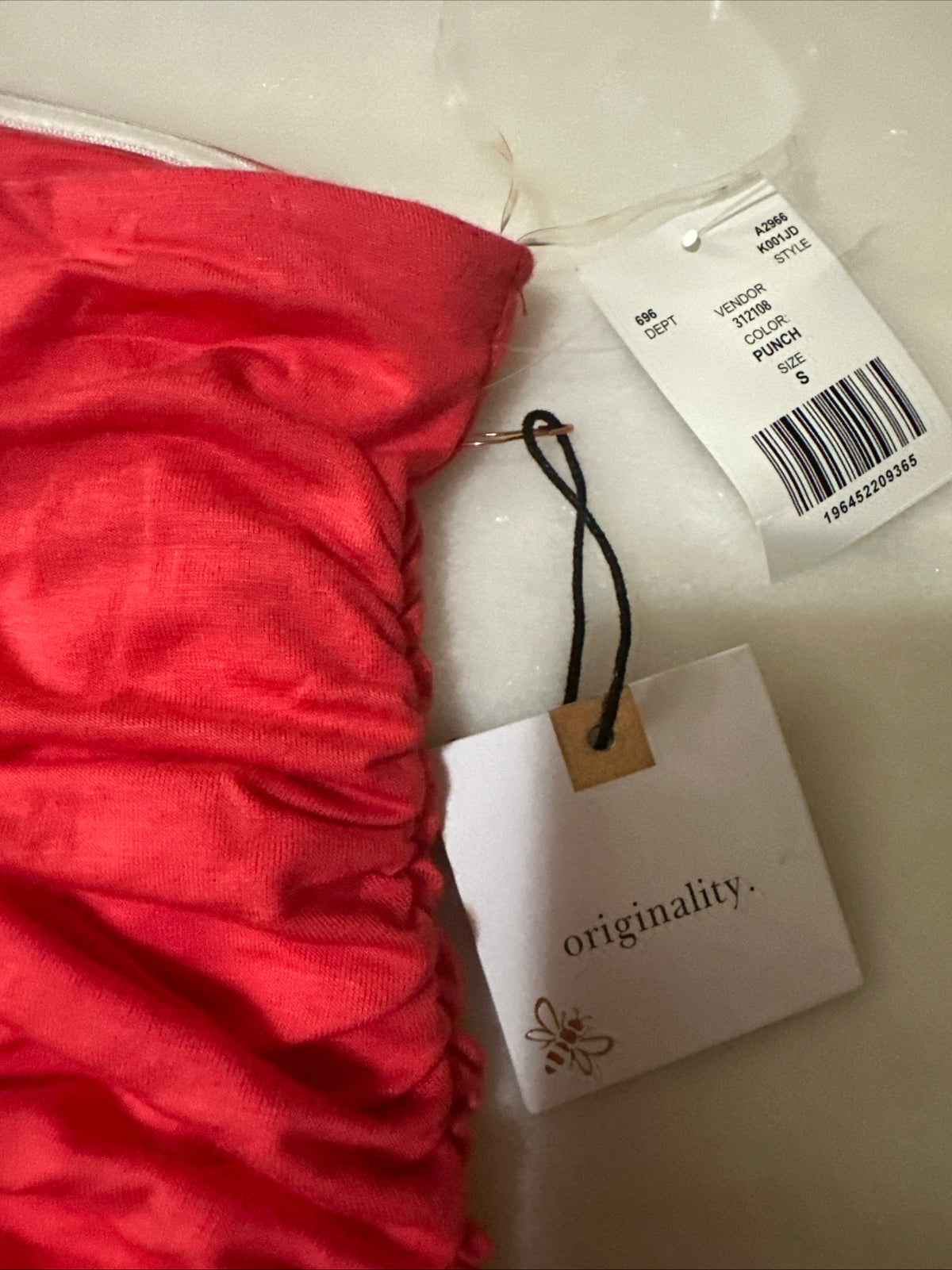 NWT Originality Women's Red Tube Top Size Small Stretchable Casual Sexy Ladies