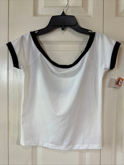 NWT Ten Sixty Sherman Woman's Small White Black Top Comfortable
