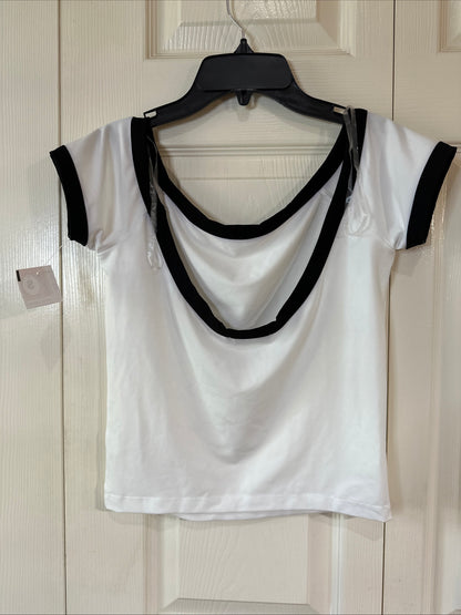 NWT Ten Sixty Sherman Woman's Small White Black Top Comfortable