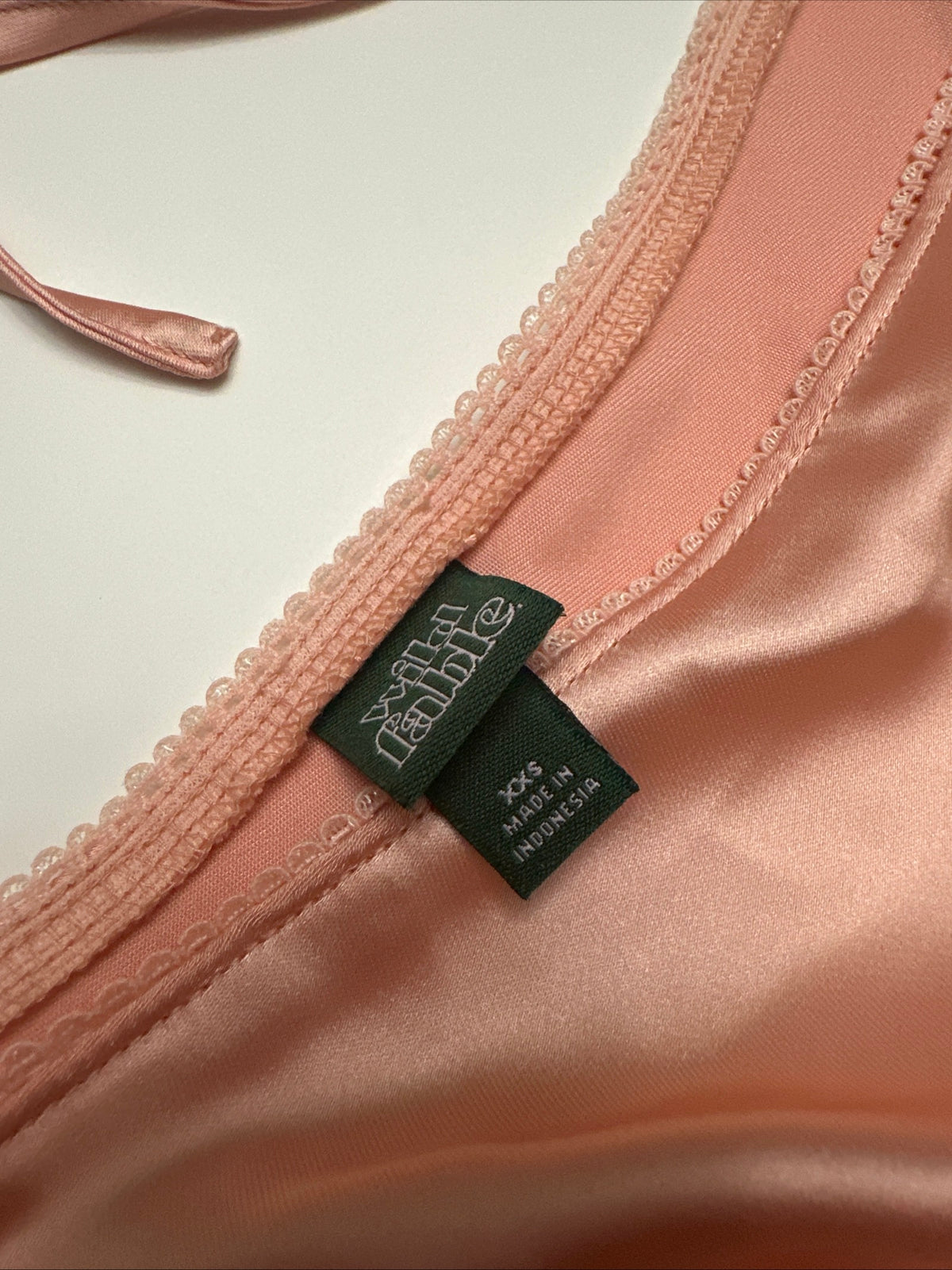 NWT NWT Wild Fable XXS Silky Orange Pink Tank Top Babydoll Satin Flower Mid-Rib