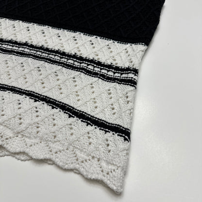 NWT Women's Crochet Tank Top Size Small NWT White Black Summer Cool Sexy ladies