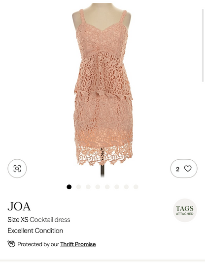JOA Cocktail Cream Beige Dress
