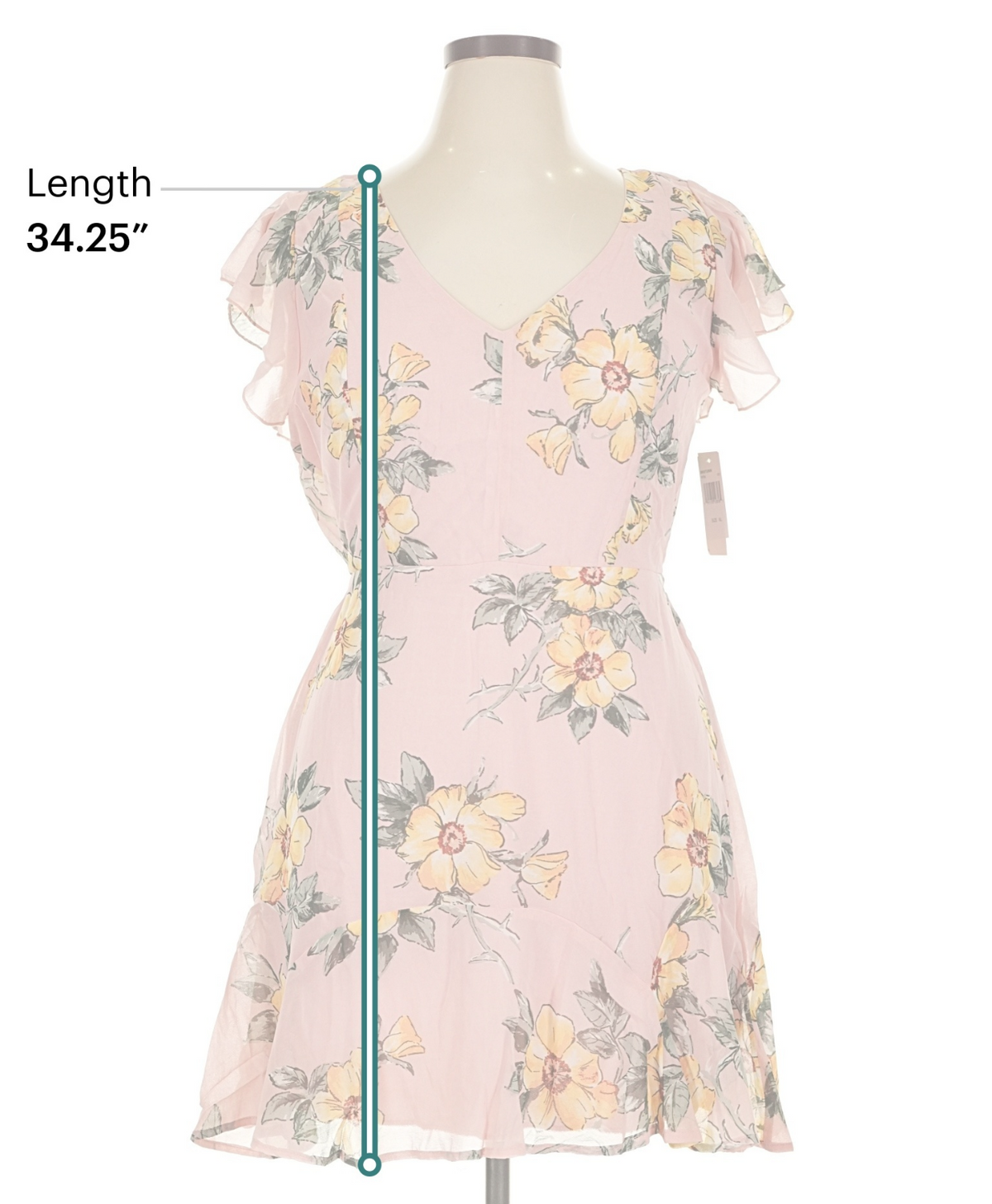 Row A Floral Print Dress in Size XL. Brand New