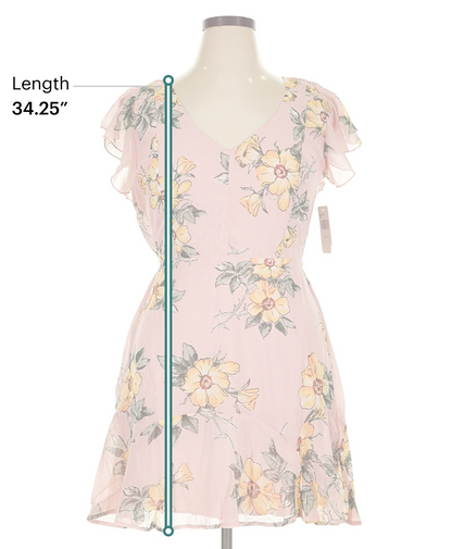 Row A Floral Print Dress in Size XL. Brand New