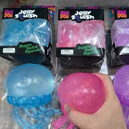 Transparent Glitter Jellyfish Squishy Toy Super Soft BIG Squeeze Stress Ball Sensory Fidget Toy for Anxiety Relief 114 / 128