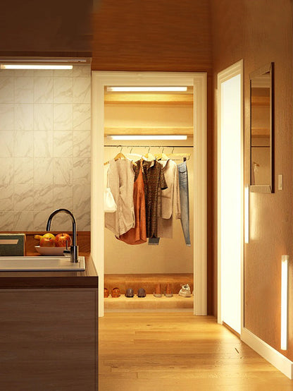 LED Motion Sensor Light Wireless LED Night Light Type C Rechargeable Light Cabinet Wardrobe Lamp Staircase Backlight For Kitchen