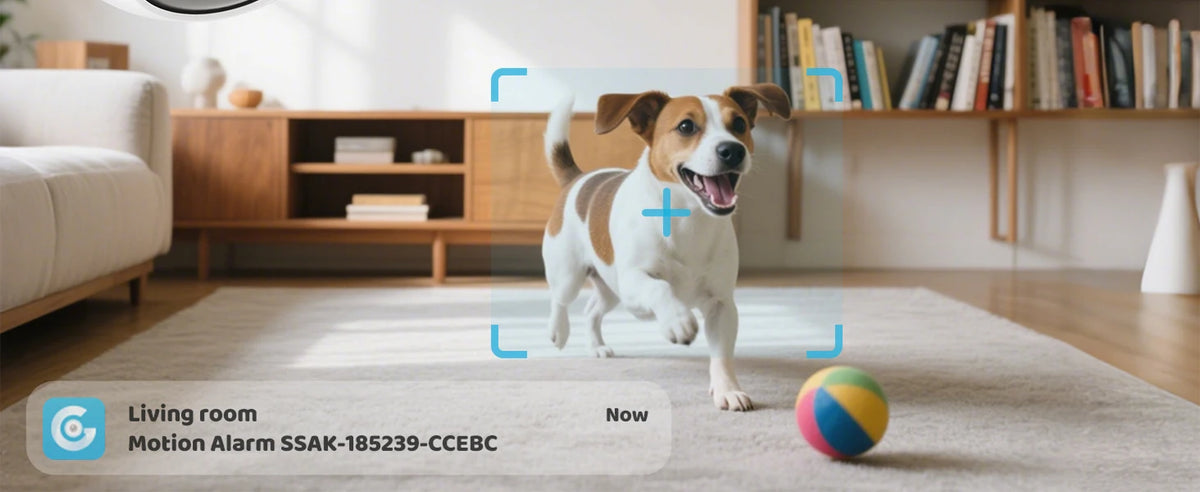 2K Pet Camera WiFi Security Camera Indoor Home Surveillance Camera, Motion Detection, Two-Way Audio, Night Vision, GENBOLT