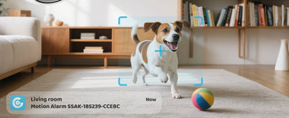 2K Pet Camera WiFi Security Camera Indoor Home Surveillance Camera, Motion Detection, Two-Way Audio, Night Vision, GENBOLT