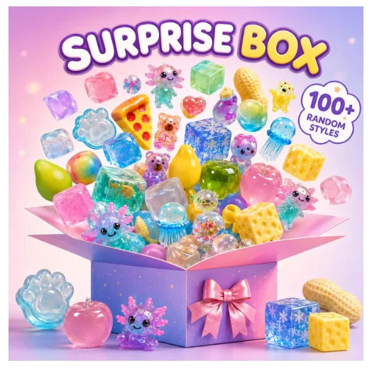 Blind Box Squishy Toy, Random Mystery Squeeze Stress Relief Fidget, Food Shape Sensory Decompression Toy, 1PC Kids Gift