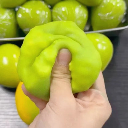 New Handmade Crispy Mango Squishy Stress Ball Crunchy Squeeze Fidget Toy Round Blocks ASMR Sensory Decompression for Adults
