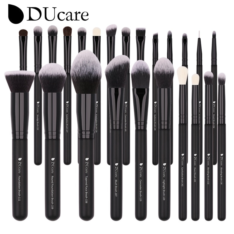 DUcare Professional Makeup Brushes 8-27Pcs Makeup Brush Full Set Foundation Eyeshadow Powder Synthetic Goat Hair Cosmetics Brush