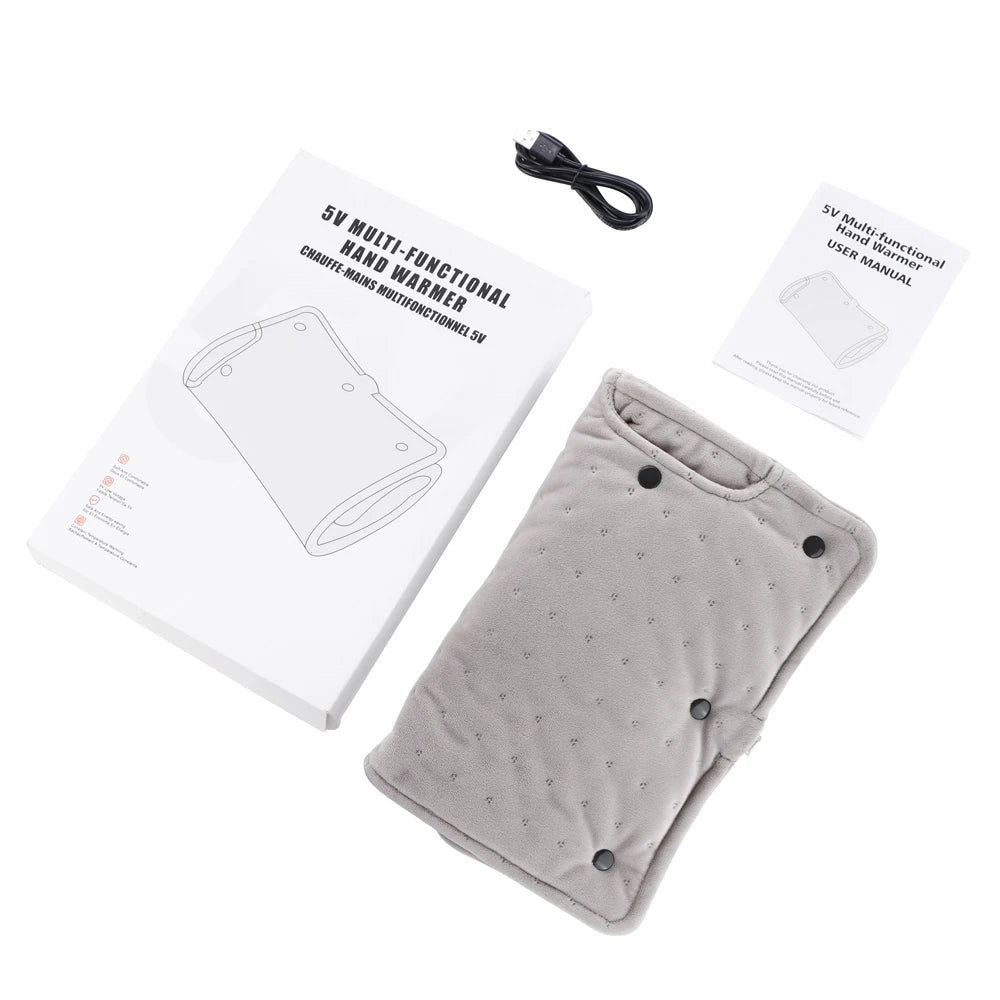 USB Portable Hand Warmer Rechargeable Plush Reusable Electric Foot Heater for Home Winter Hand Feet Abdomen Keep Warm